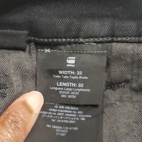 G-Star Raw 5620 3D Zip Knee Super Slim Jeans Black Sz 32x32 Grunge Goth Moto - Picture 9 of 15